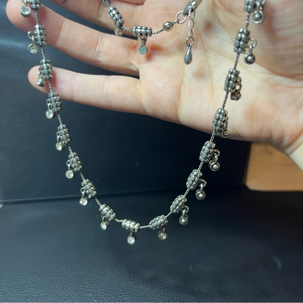Elegant Silver Rhinestone Necklace